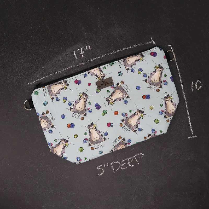 Effortless Style, Endless Impact Large Zip Top Project Bag with Crossbody Strap in Larry "Balls." Statement Bags, Shop Today Effortless Style, Endless Impact Large Zip Top Project Bag with Crossbody Strap in Larry "Balls." Statement Bags, Shop Today