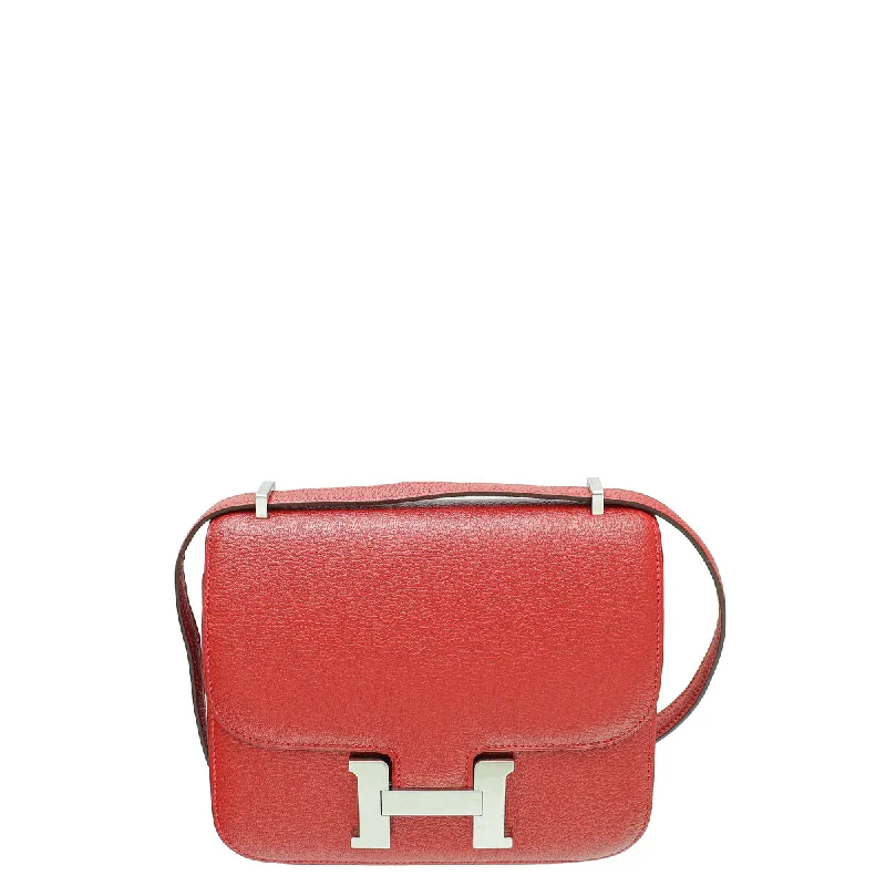Relaxed Style Hermes Rouge Casaque Constance 18 Bag Statement Bags, Shop Today