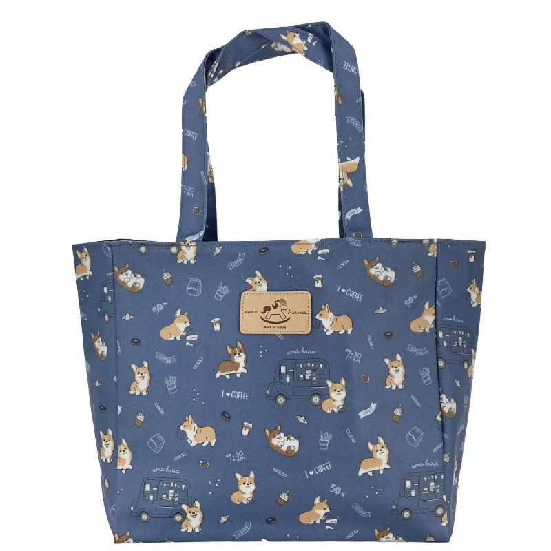 Affordable Bags For Budget Shoppers Blue Corgis & Coffee Medium Tote Luxury Handbags At Budget-Friendly Rates Affordable Bags For Budget Shoppers Blue Corgis & Coffee Medium Tote Luxury Handbags At Budget-Friendly Rates