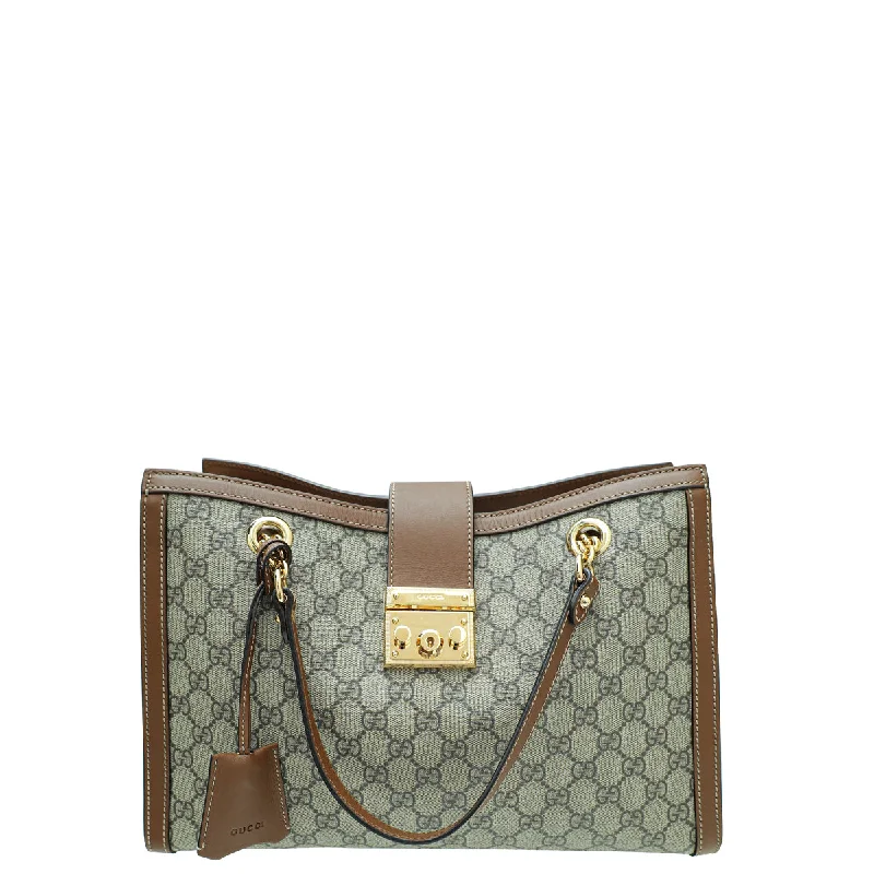 Vintage-Inspired Gucci Bicolor GG Supreme Padlock Medium Shoulder Bag Trendy & Timeless Bags, Now On Sale Vintage-Inspired Gucci Bicolor GG Supreme Padlock Medium Shoulder Bag Trendy & Timeless Bags, Now On Sale