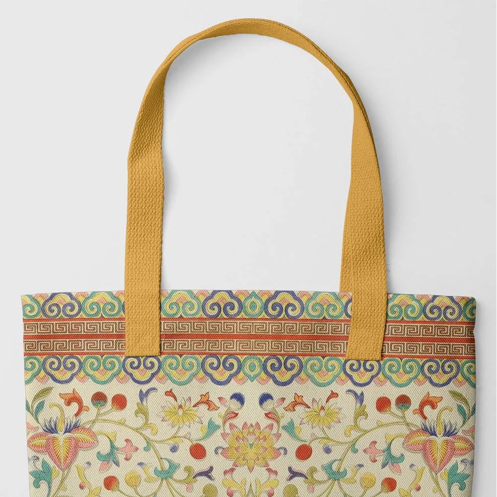 Modern Chic Discounts Over the Rainbow - Owen Jones Chinoiserie Shopping Tote Fashion Bags With Huge Discounts Modern Chic Discounts Over the Rainbow - Owen Jones Chinoiserie Shopping Tote Fashion Bags With Huge Discounts
