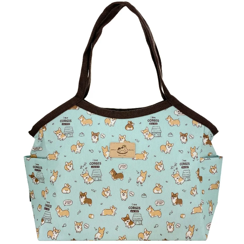 Embrace New Fashion Teal Corgi Puppy Trapeze Shoulder Tote Trendy And Classic Bags Now At Unbeatable Discounts Embrace New Fashion Teal Corgi Puppy Trapeze Shoulder Tote Trendy And Classic Bags Now At Unbeatable Discounts