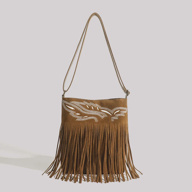 Versatile Bags That Suit Any Outfit Or Event Wholesale 2023 Autumn and Winter Retro Simple Embroidered Tassel Crossbody Bag Flash Sale On Handbags Versatile Bags That Suit Any Outfit Or Event Wholesale 2023 Autumn and Winter Retro Simple Embroidered Tassel Crossbody Bag Flash Sale On Handbags