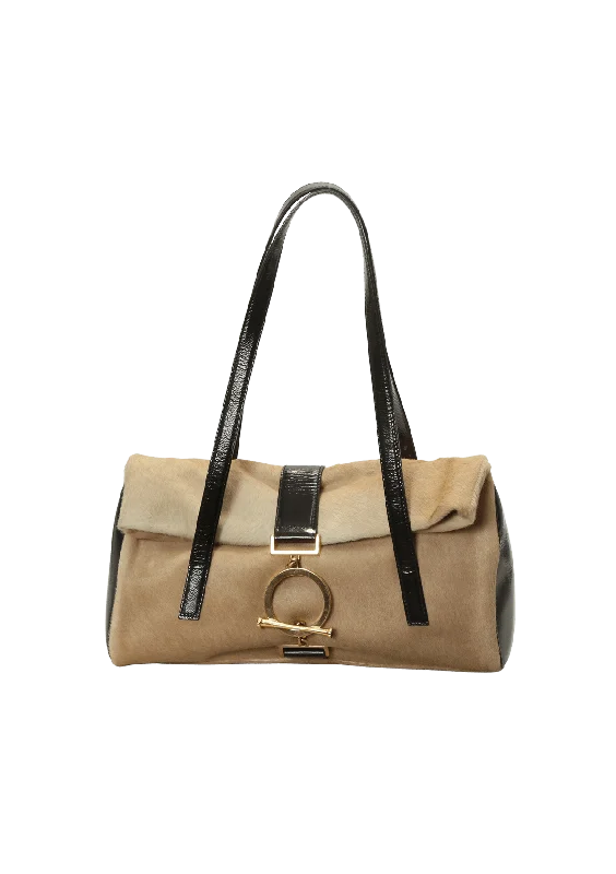 Gift Ideas LEATHER TRIMMED SHOULDER BAG Luxury Handbags At Budget-Friendly Rates