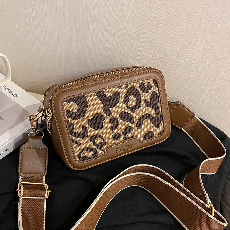 Uxury Designer Handbag Brands Wholesale Leopard Print PU Shoulder Crossbody Bag Everyday Bags, Budget-Friendly