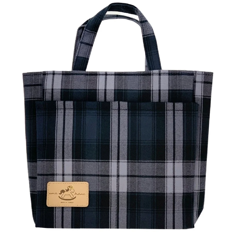 Rustic Bags For Outdoor And Nature-Inspired Looks Black & Gray Tartan Plaid Mini Tote Fashion-Forward Bags At Exclusive Promotional Prices Rustic Bags For Outdoor And Nature-Inspired Looks Black & Gray Tartan Plaid Mini Tote Fashion-Forward Bags At Exclusive Promotional Prices