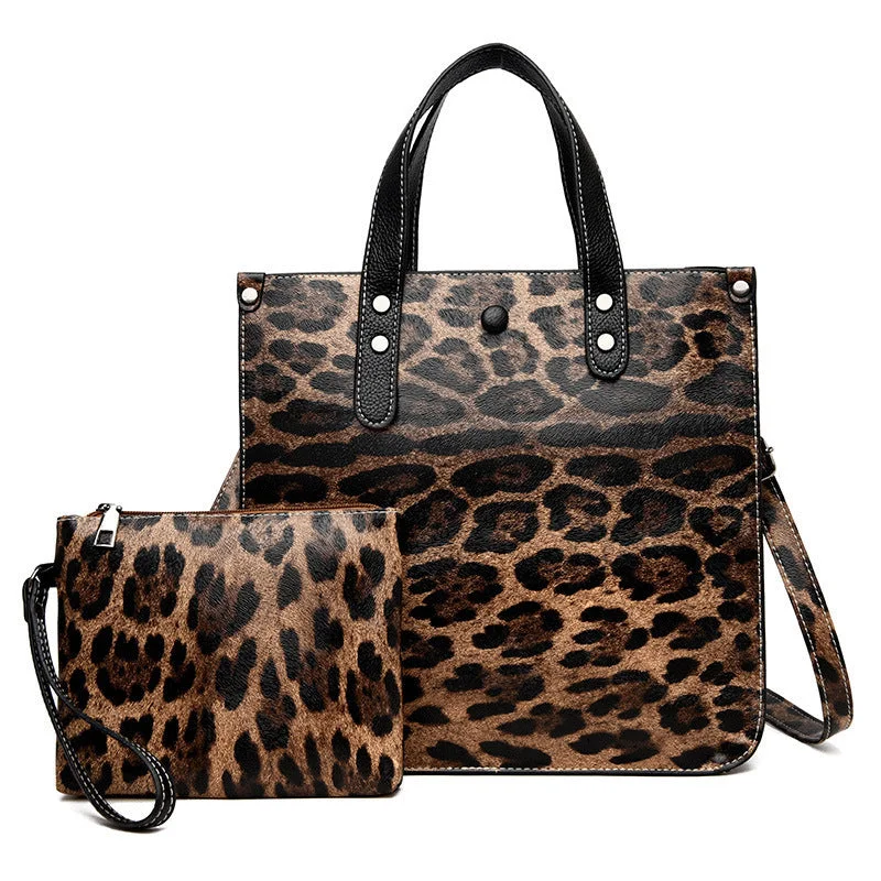 Easy Elegance Sales Wholesale Leopard Print Cow Print Shoulder Handbag Set Elegant Bags, Limited Stock Easy Elegance Sales Wholesale Leopard Print Cow Print Shoulder Handbag Set Elegant Bags, Limited Stock