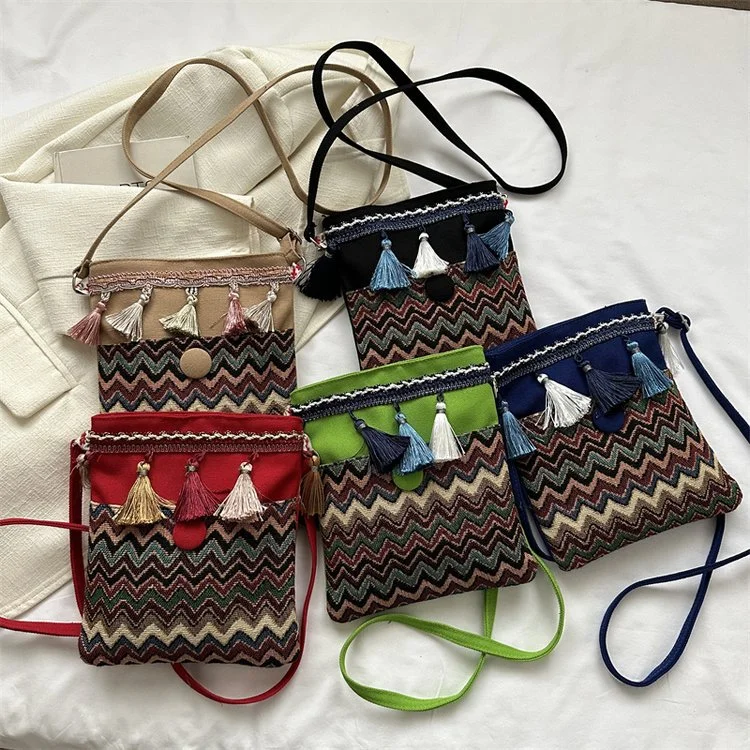 Chic And Clearance-Priced Tote Bags Wholesale Ethnic Style Bohemian Embroidered Tassel Canvas Cross-body Bag Premium Bags At Special Prices Chic And Clearance-Priced Tote Bags Wholesale Ethnic Style Bohemian Embroidered Tassel Canvas Cross-body Bag Premium Bags At Special Prices