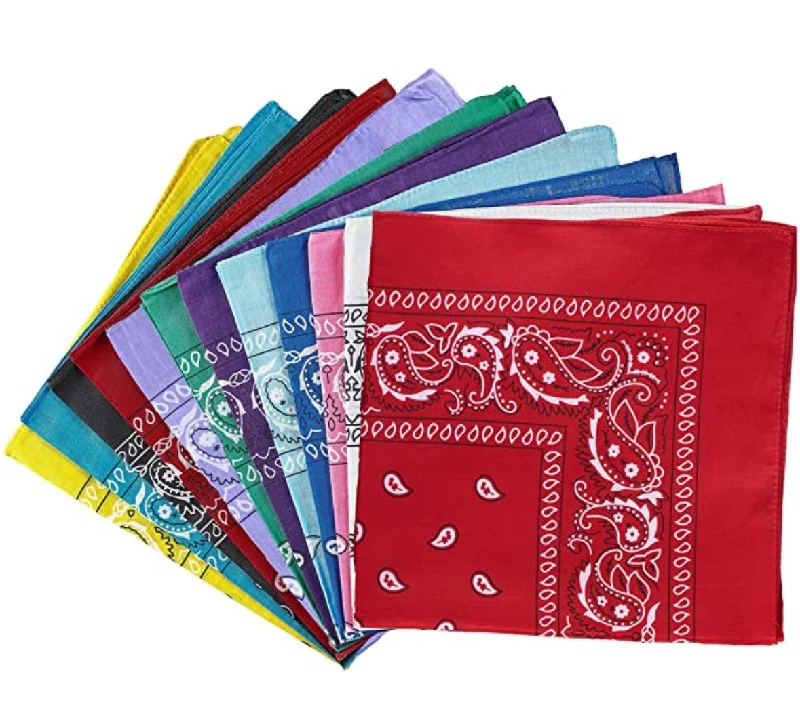 Romantic Chic Deals 100% Cotton Paisley Bandana Everyday Elegance At Special Prices