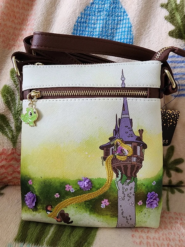 Dive Into Trendy Styles Loungefly Disney Rapunzel Tangled Crossbody Bag Premium Bags At Special Prices