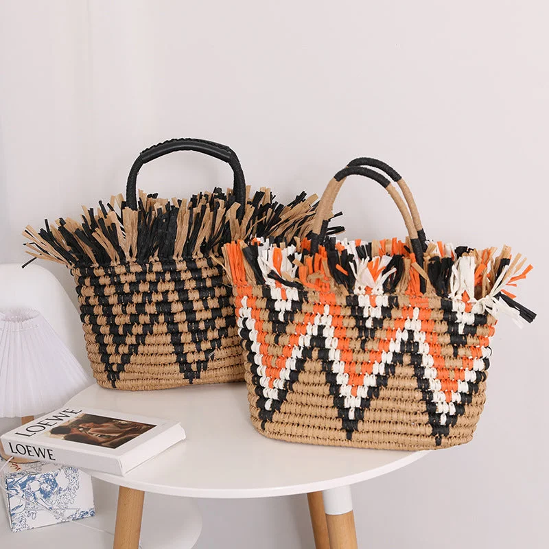 Fresh Fashion Discounts Wholesale Straw Color Block Beach Bag Premium Handbags With A Touch Of Elegance Fresh Fashion Discounts Wholesale Straw Color Block Beach Bag Premium Handbags With A Touch Of Elegance
