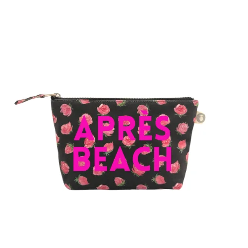 Bags For College Students On A Budget Makeup Bag Black Floral with Neon Pink APRES BEACH Iconic Fashion Bags At Unbeatable Savings Bags For College Students On A Budget Makeup Bag Black Floral with Neon Pink APRES BEACH Iconic Fashion Bags At Unbeatable Savings