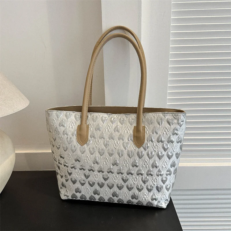 Chic Trends Unveiled Wholesale Love Leather Large Capacity Tote Bag Handbag Elegant Bags, Limited Stock
