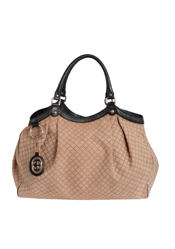 Trendy Street Style DIAMANTE CANVAS MEDIUM SUKEY TOTE Carry Elegance For Less