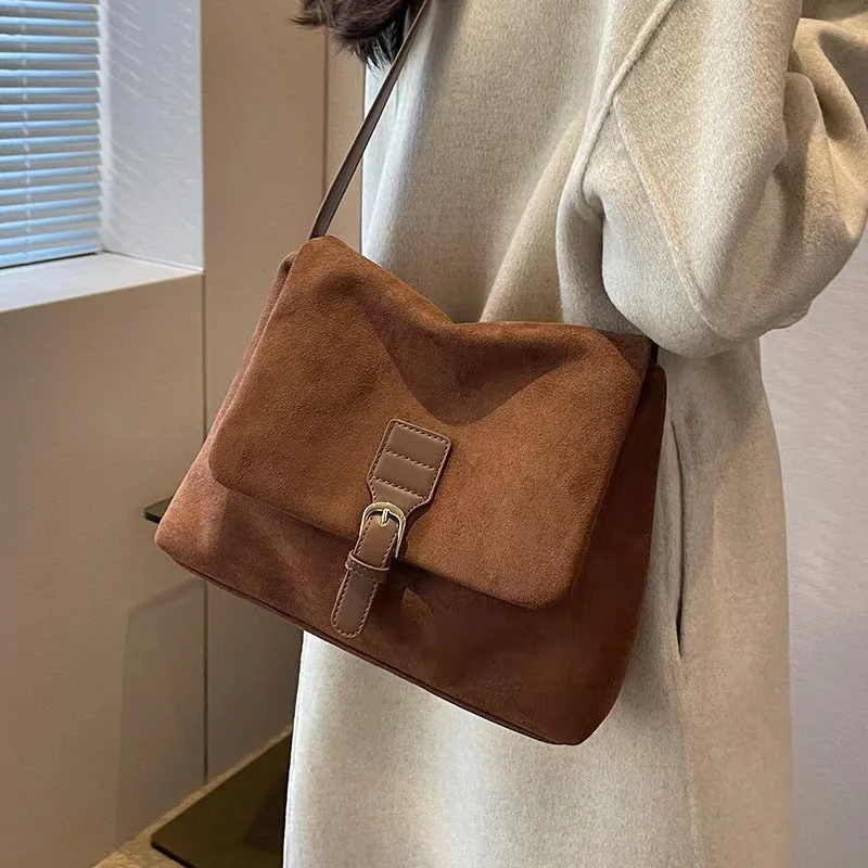 Summer Deals Wholesale Vintage Suede Shoulder Crossbody Bag Fashion-Forward Bags At Limited-Time Offers