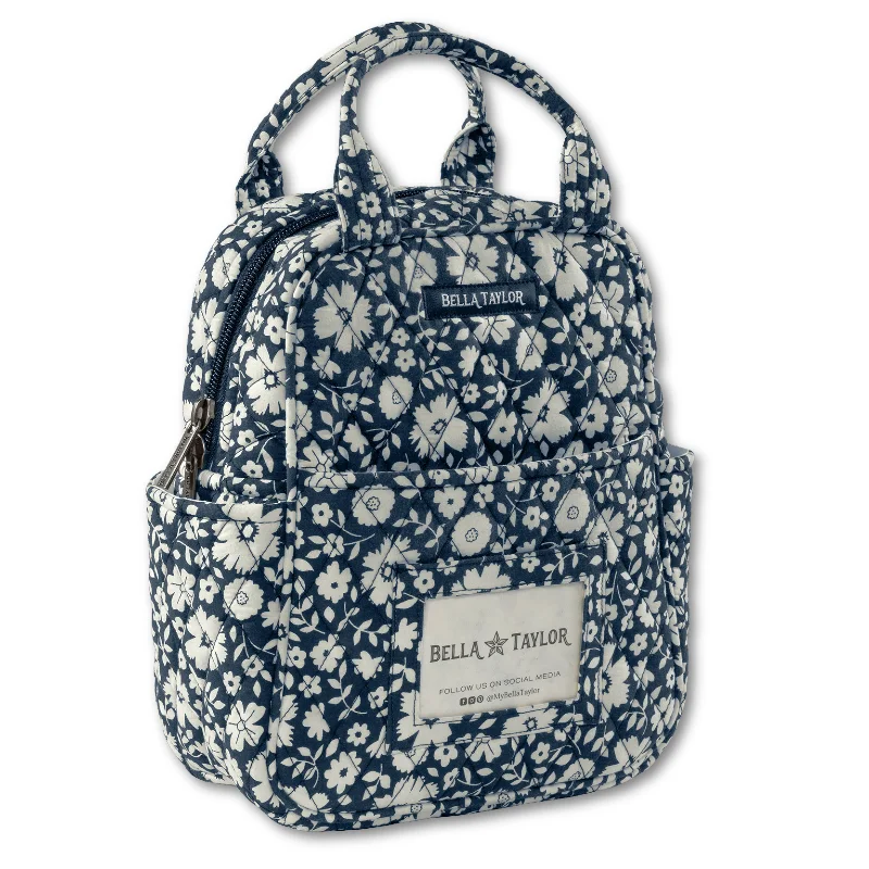 Chic Bags For Office Professionals And Urban Dwellers Bicolor Floral Navy Lunch Tote Flash Sale On Designer Bags Chic Bags For Office Professionals And Urban Dwellers Bicolor Floral Navy Lunch Tote Flash Sale On Designer Bags