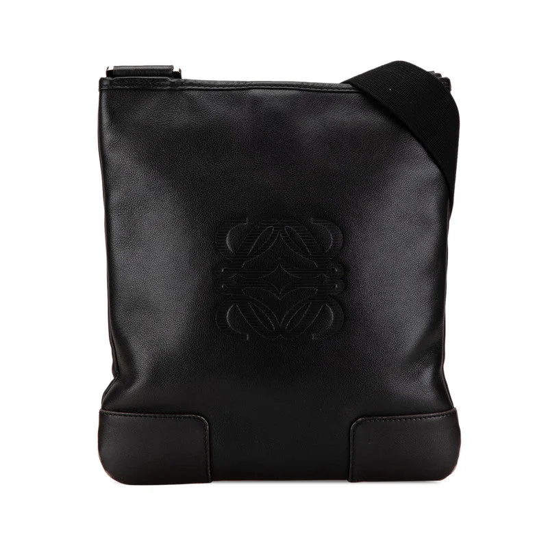 Evening Elegance Loewe Anagram Leather Shoulder Bag Black Fashionable Handbags, Limited-Time Deals
