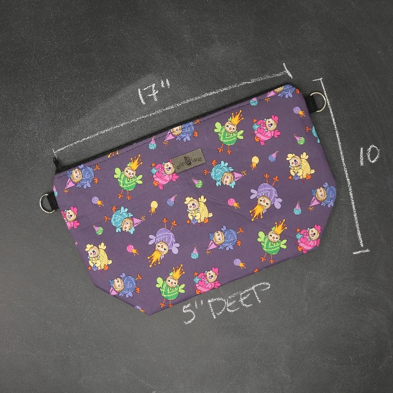 Feminine Style Promotions Large Zip Top Project Bag with Crossbody Strap in Yarn Chicken Everyday Bags At Wallet-Friendly Prices Feminine Style Promotions Large Zip Top Project Bag with Crossbody Strap in Yarn Chicken Everyday Bags At Wallet-Friendly Prices