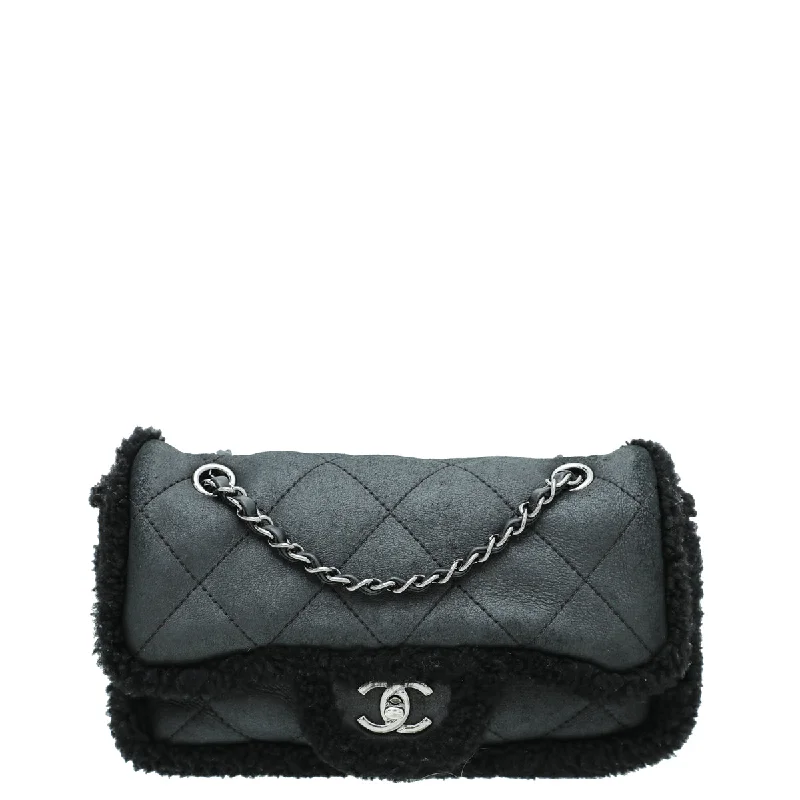 Luxury Bags For Working Professionals Chanel Black CC Shearling Coco Neige Small Flap Bag Elegant Totes At Limited-Time Prices Luxury Bags For Working Professionals Chanel Black CC Shearling Coco Neige Small Flap Bag Elegant Totes At Limited-Time Prices