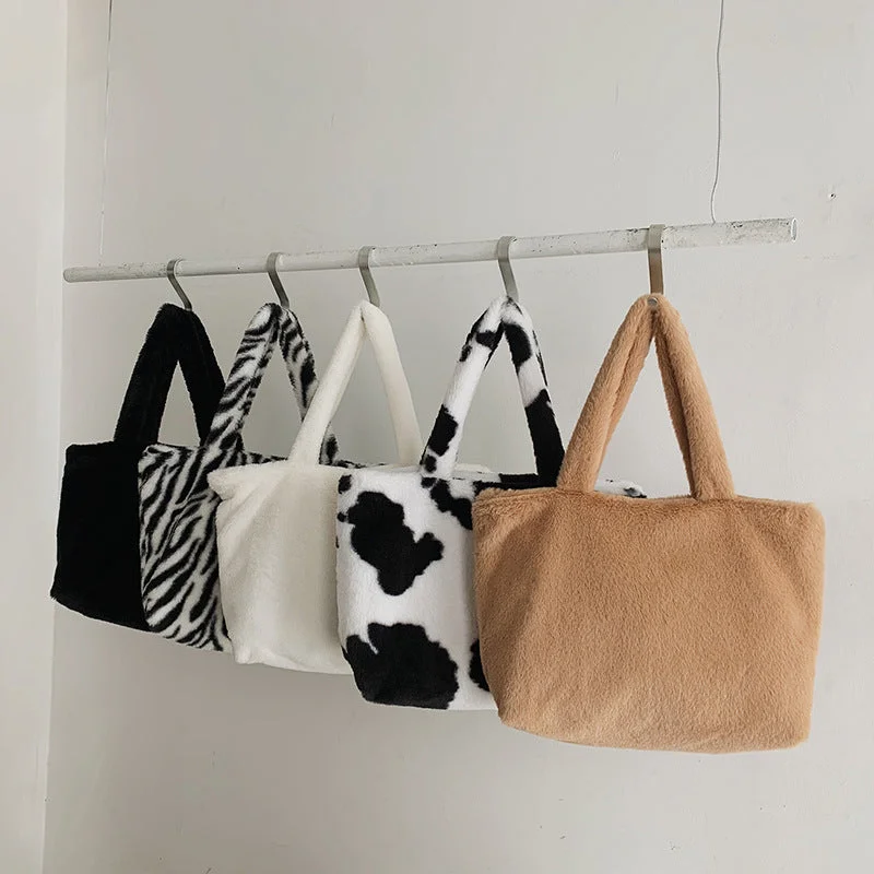 Discounted Designer Bags For Clearance Sale Wholesale Autumn and Winter Cow Pattern Plush Handbags Grab Your Favorite Handbags At Discounted Prices Discounted Designer Bags For Clearance Sale Wholesale Autumn and Winter Cow Pattern Plush Handbags Grab Your Favorite Handbags At Discounted Prices