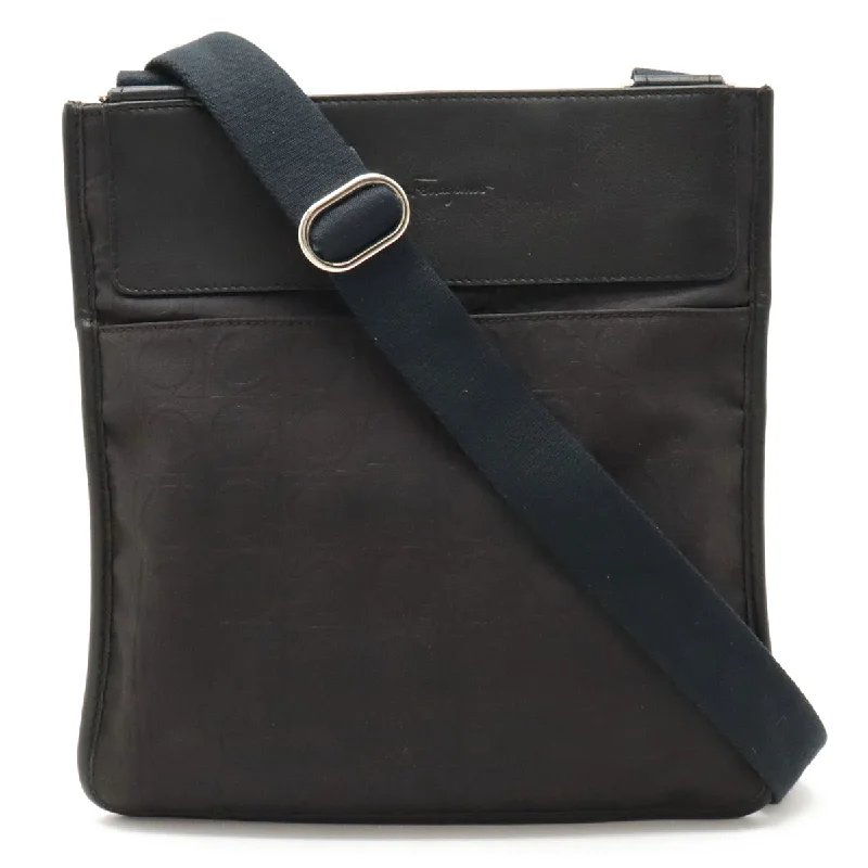 Fashion Deal Salvatore Ferragamo Nylon Canvas Leather Shoulder Bag Chic Crossbody Bags, Limited Offers Fashion Deal Salvatore Ferragamo Nylon Canvas Leather Shoulder Bag Chic Crossbody Bags, Limited Offers