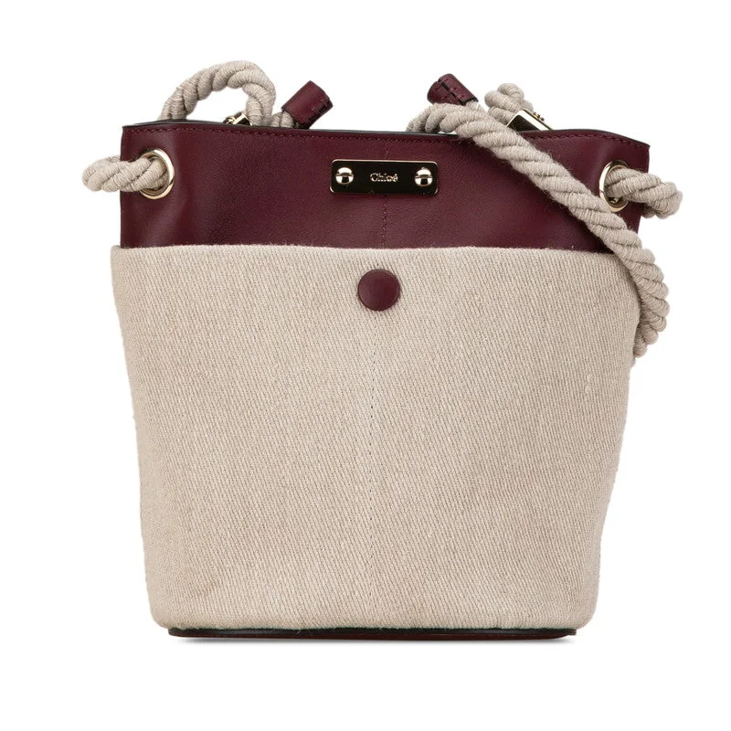 Durable Fashion Picks Chloe Small Bucket Shoulder Bag Linen Leather Classic And Modern Handbags Now More Affordable