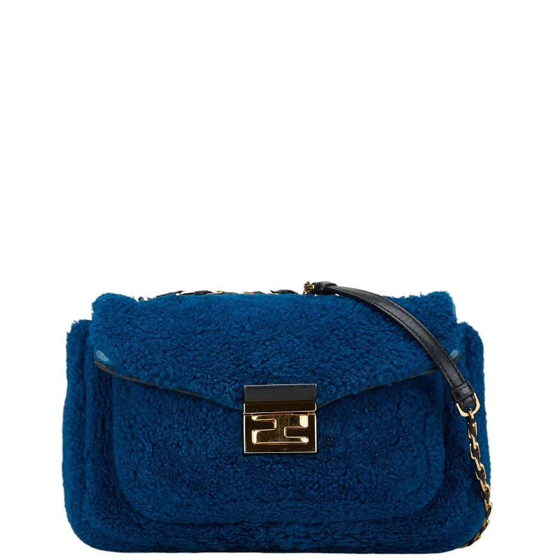 Minimalist Leather Bag For Modern Aesthetics Fendi Shearling Leather Chain Shoulder Bag Trendy Purses With Limited-Time Offers Minimalist Leather Bag For Modern Aesthetics Fendi Shearling Leather Chain Shoulder Bag Trendy Purses With Limited-Time Offers