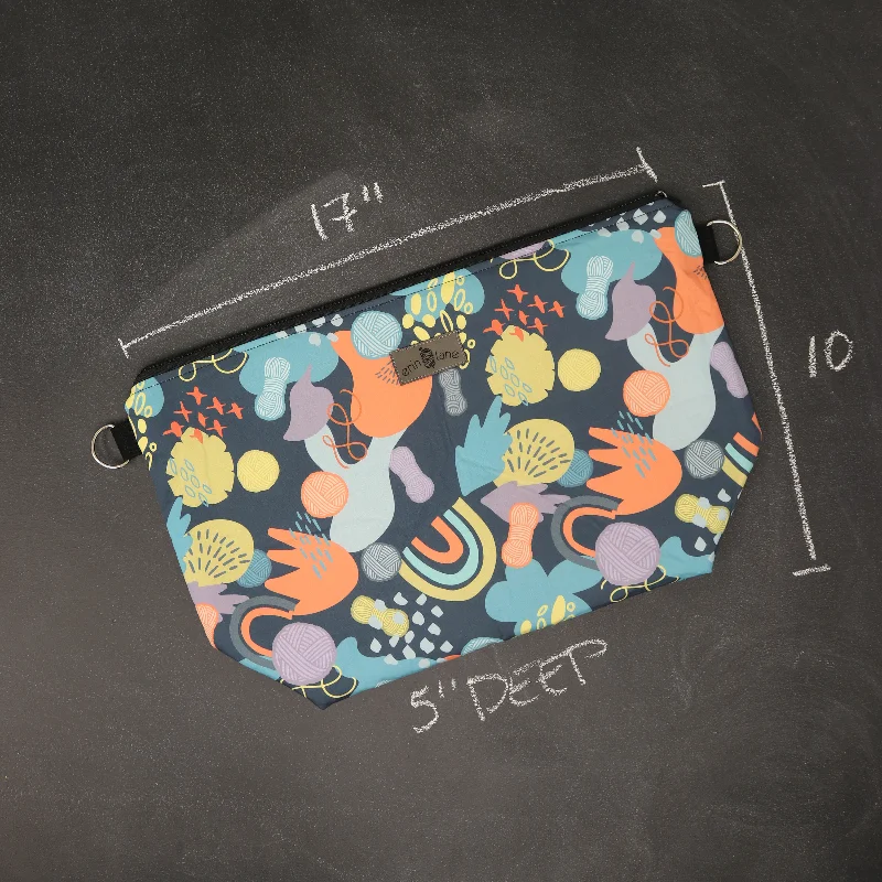 Playful Fashion Offers Large Zip Top Project Bag with Crossbody Strap in Wild Yarn Boho Fashion-Forward Bags, Now On Sale Playful Fashion Offers Large Zip Top Project Bag with Crossbody Strap in Wild Yarn Boho Fashion-Forward Bags, Now On Sale