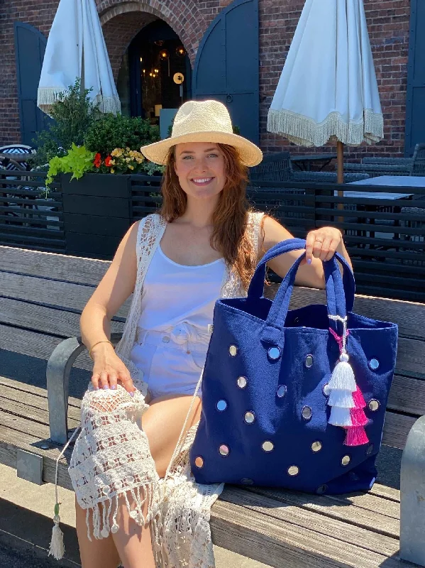 Massive Selection Sale Boho Large Mirror Tote: Navy Must-Have Bags At Irresistible Discounts Massive Selection Sale Boho Large Mirror Tote: Navy Must-Have Bags At Irresistible Discounts