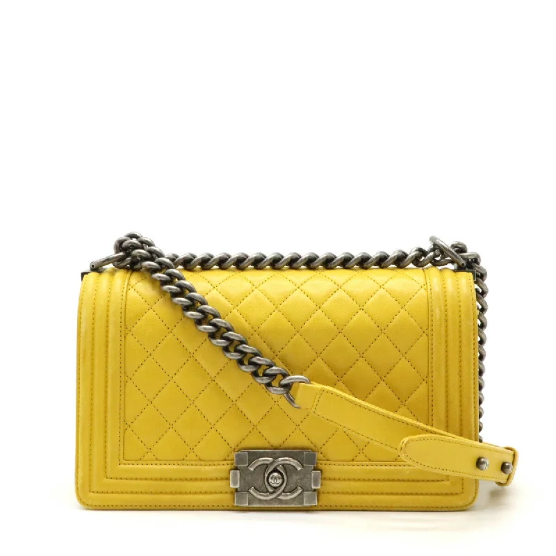 Bags For Personalized Gifts Chanel Boy Matelasse Leather Shoulder Bag Yellow Designer Bags At Exclusive Clearance Prices Bags For Personalized Gifts Chanel Boy Matelasse Leather Shoulder Bag Yellow Designer Bags At Exclusive Clearance Prices