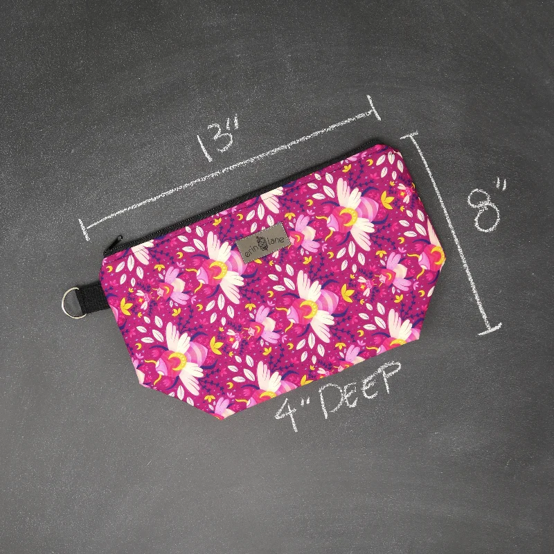 Clearance-Priced Bags Medium Zip Top Project Bag in Fuchsia Bees Elegant Purses At Clearance Prices Clearance-Priced Bags Medium Zip Top Project Bag in Fuchsia Bees Elegant Purses At Clearance Prices