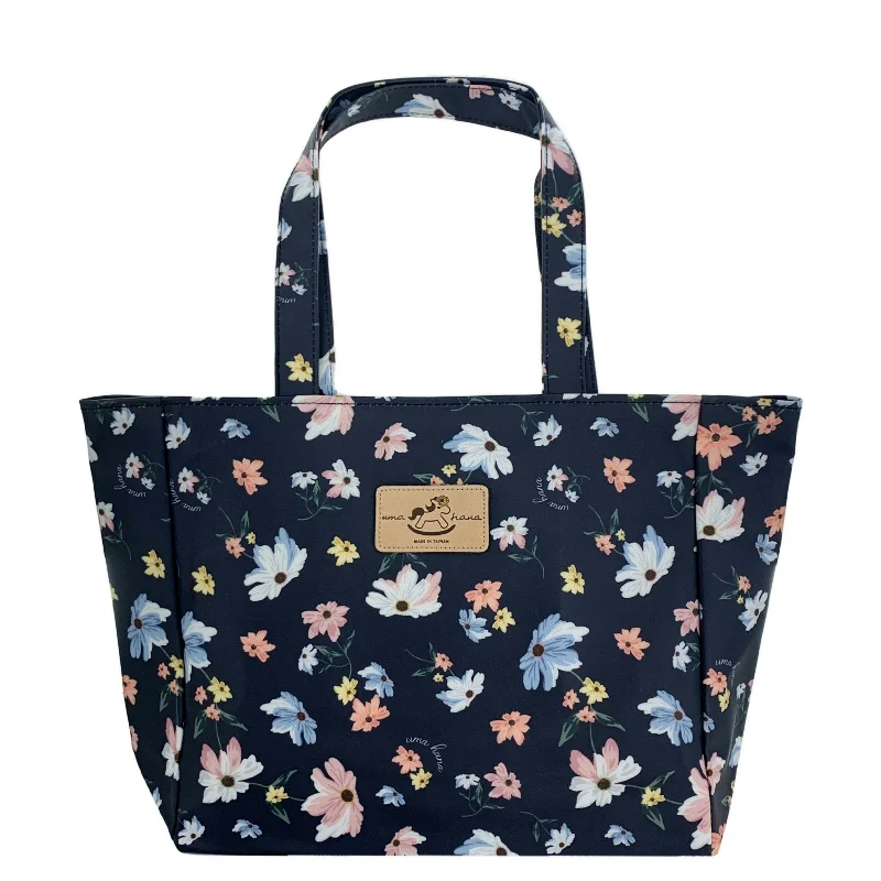 Cozy Chic Promotions Black Floral Meadows Medium Tote Trendy Purses, Limited Offer