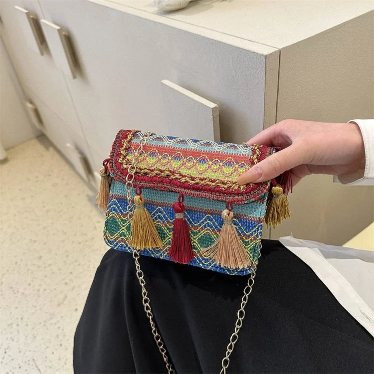 Seasonal Sale Bags Wholesale 2023 Ethnic Style Tassel Shoulder Bag Retro Polyester Crossbody Bag Trendy Purses, Limited Offer Seasonal Sale Bags Wholesale 2023 Ethnic Style Tassel Shoulder Bag Retro Polyester Crossbody Bag Trendy Purses, Limited Offer