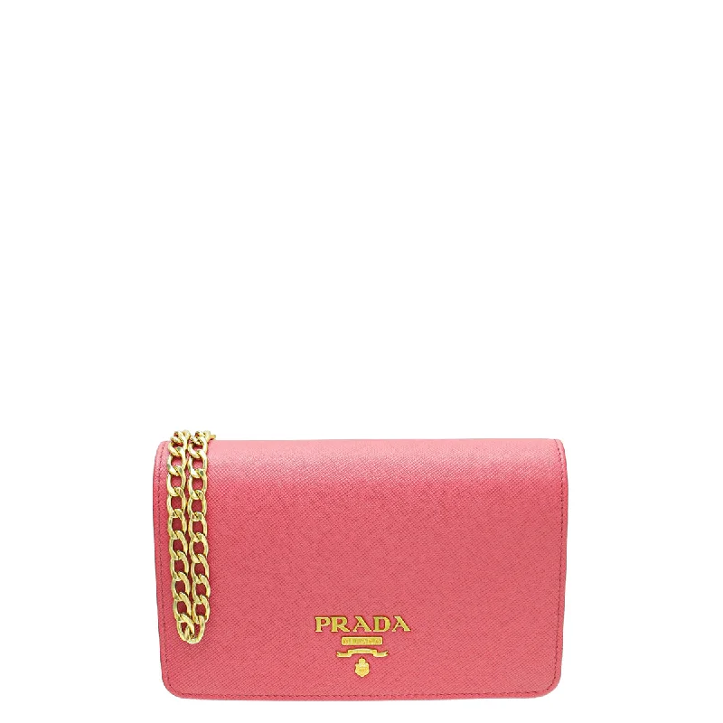 Chic Styles Prada Peonia Pink Lux Wallet on Chain Chic Bags, Shop Now & Save
