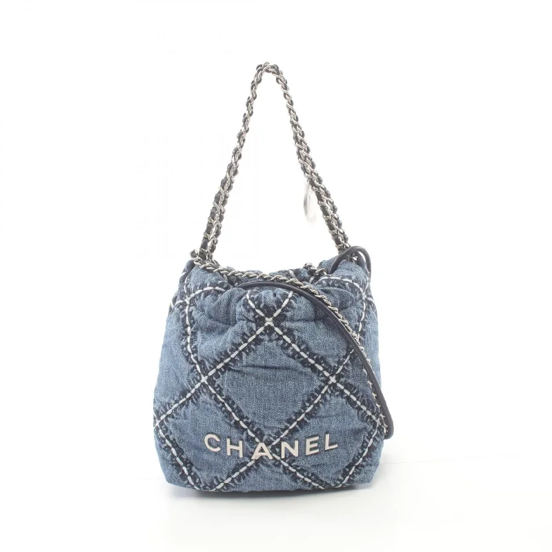 Hot Trends Chanel 22 Mini Denim Shoulder Bag Navy Flash Sale On Handbags