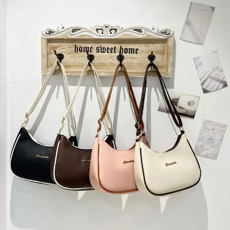 Urban Bags For City Life And Streetwear Fashion Wholesale PU Contrast Color Underarm Shoulder Bag JDC-SD-ShiCheng012 Upgrade Your Look With Our Exclusive Bag Deals