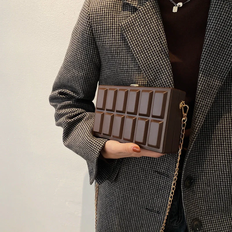 Seasonal Sale Wholesale PU Chocolate Box Shoulder Crossbody Bag Elegant Purses At Clearance Prices