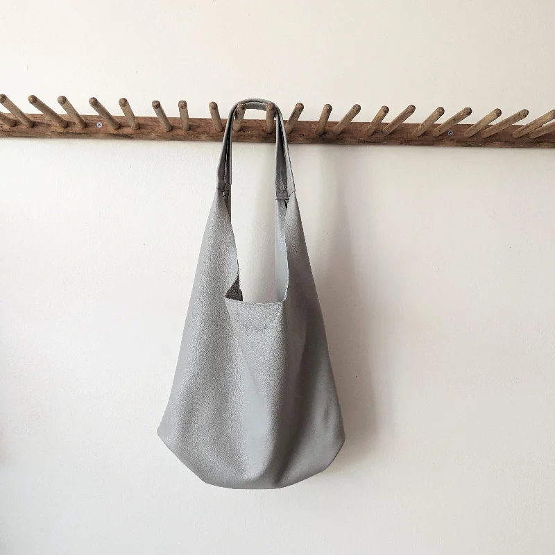 Unleash Your Trendy Side The  Large Slouch Bag - Light Grey Elegant Bags, Limited Stock