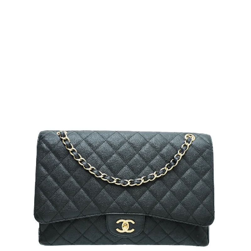 Luxury Bags For Professionals With Discounts Chanel Black Classic Single Flap Maxi Bag High-End Handbags At Affordable Prices Luxury Bags For Professionals With Discounts Chanel Black Classic Single Flap Maxi Bag High-End Handbags At Affordable Prices