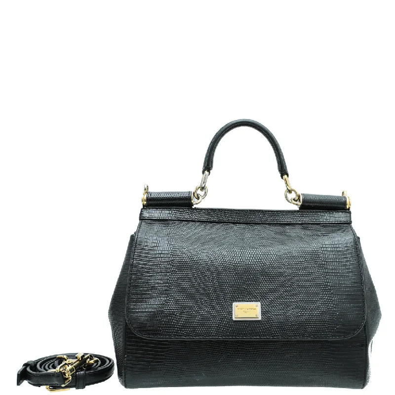 Fashion Frontiers Dolce & Gabbana Black Iguana Print Sicily Medium Bag Must-Have Bags With Big Savings Fashion Frontiers Dolce & Gabbana Black Iguana Print Sicily Medium Bag Must-Have Bags With Big Savings