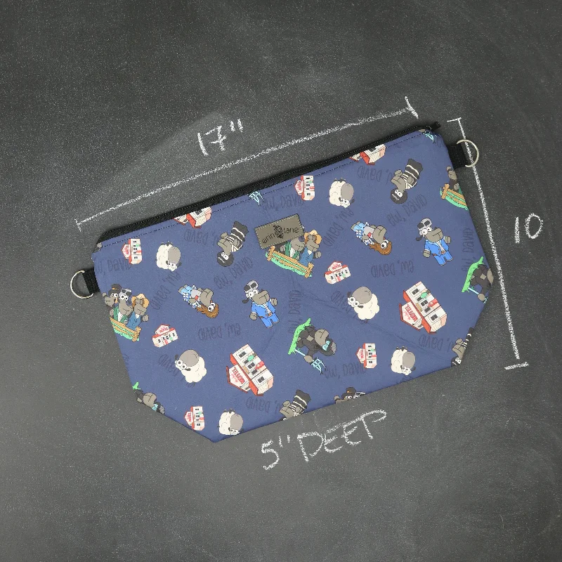 Must Haves Large Zip Top Project Bag with Crossbody Strap in Schitts Creek Sheeple Trendy Purses At Exclusive Promotional Rates Must Haves Large Zip Top Project Bag with Crossbody Strap in Schitts Creek Sheeple Trendy Purses At Exclusive Promotional Rates