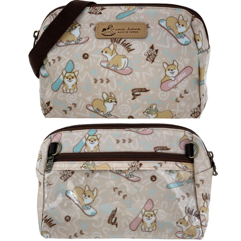 Casual Chic Pink Snow Corgi Mufe Crossbody Bag Iconic Handbags At Unbeatable Prices