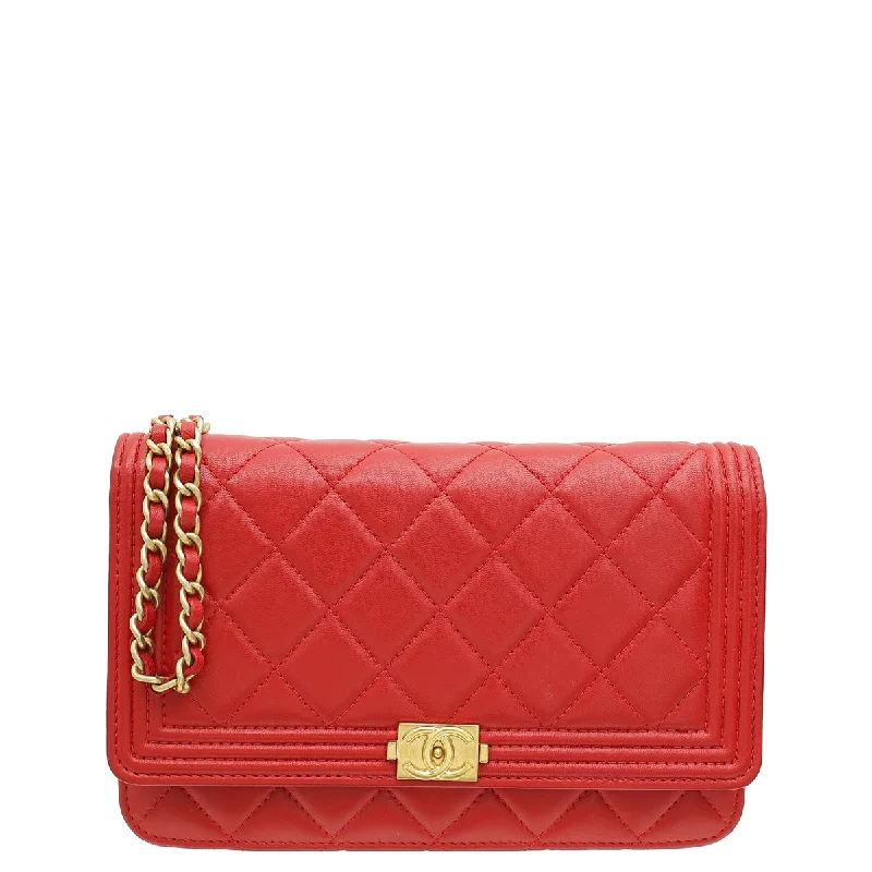 Stylish Statements Chanel Red Le boy Wallet on Chain The Ultimate Sale On Must-Have Handbags