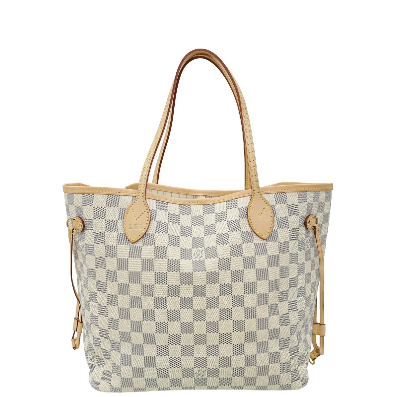 Wholesale Bags For Resellers Louis Vuitton Damier Azur Neverfull MM Bag W/ "LEI" Initials" Luxury Bags, Budget Prices Wholesale Bags For Resellers Louis Vuitton Damier Azur Neverfull MM Bag W/ "LEI" Initials" Luxury Bags, Budget Prices