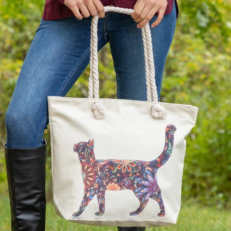 Beautiful Walk Cat Tote Bag Stylish Totes With Special Discounts