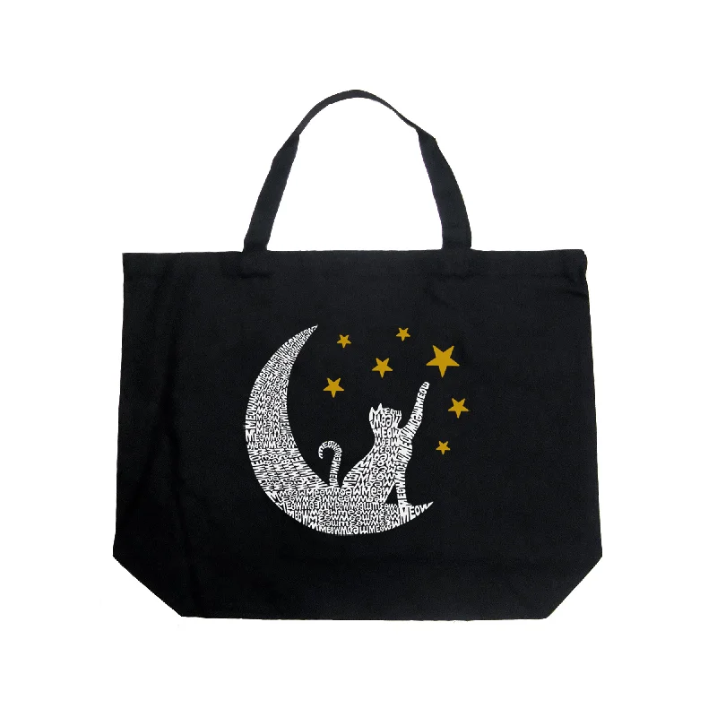 Cat Moon - Large Word Art Tote Bag Statement Bags At Unbelievable Discounts – Shop Today Cat Moon - Large Word Art Tote Bag Statement Bags At Unbelievable Discounts – Shop Today