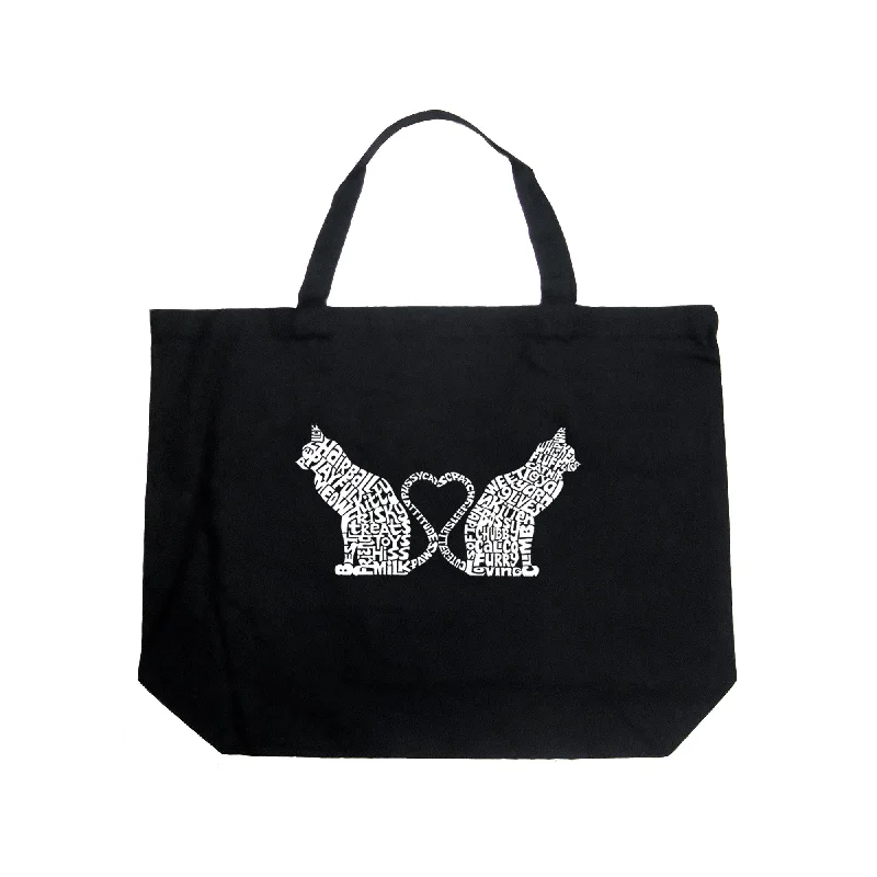 Cat Tail Hearts - Large Word Art Tote Bag Don't Miss Out – Shop Fashionable Bags At Special Rates Cat Tail Hearts - Large Word Art Tote Bag Don't Miss Out – Shop Fashionable Bags At Special Rates