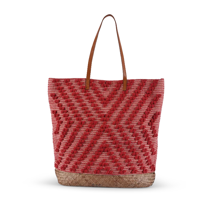 Deka Straw Tote - Red Unmissable Deals On High-Quality Designer Bags