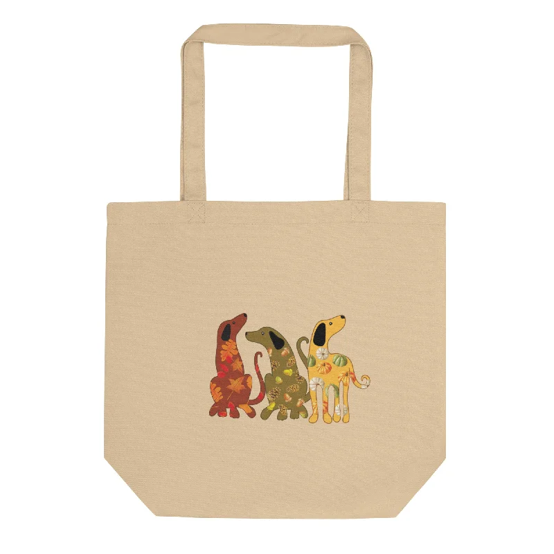 Festive Fall Dogs Tote Bag Iconic Fashion Bags At Unbeatable Savings