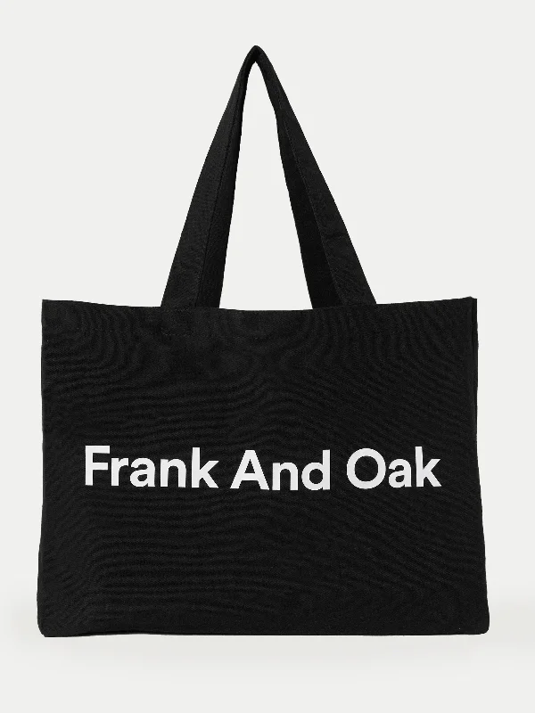 The Large Frank And Oak Tote Bag in Black Must-Have Bags, Big Discounts